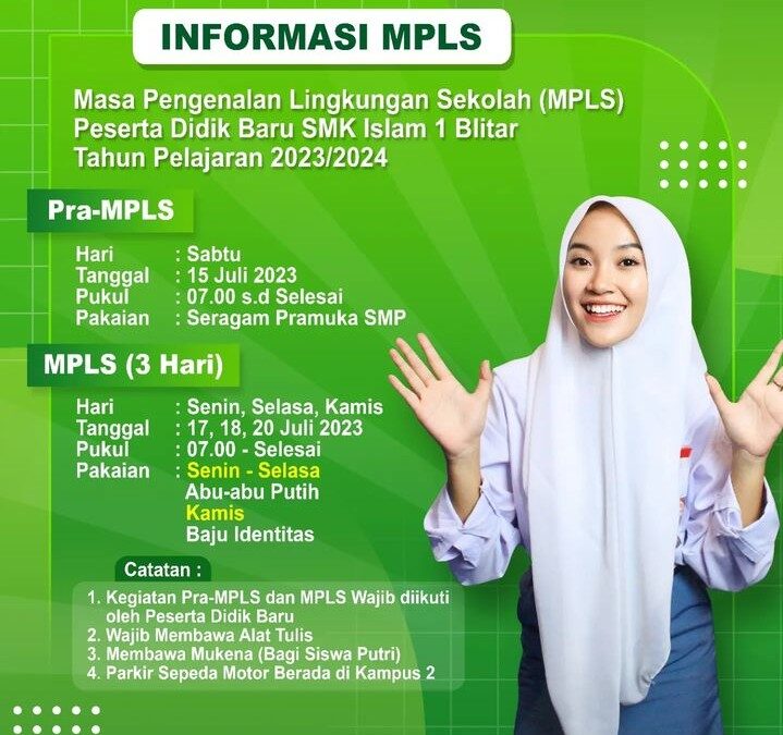 Pengumuman Jadual Pra MPLS dan MPLS