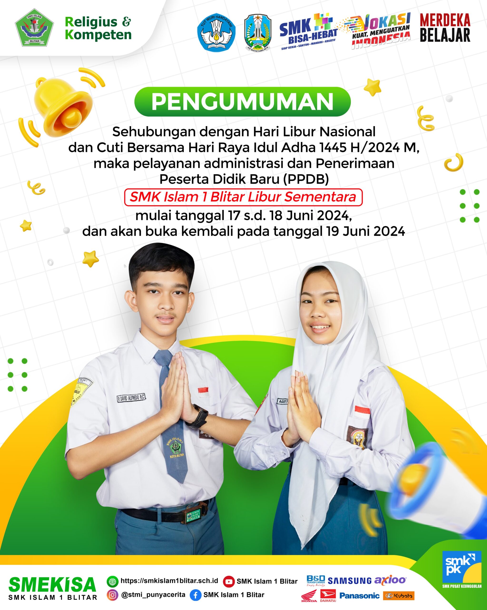 Pengumuman Libur PPDB dalam Rangka Hari Raya Idul Adha
